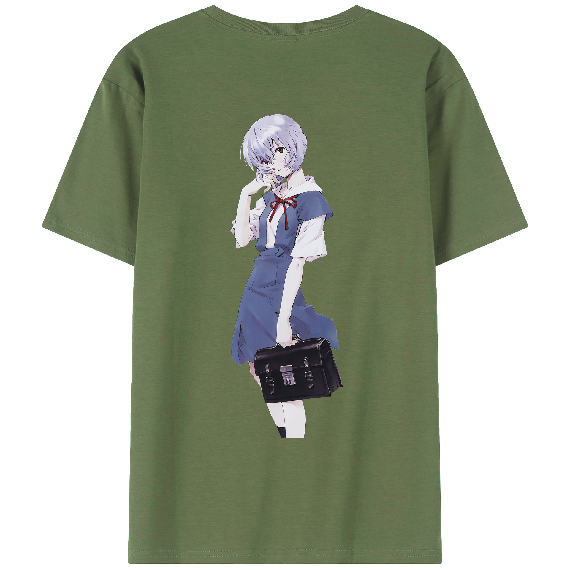 （画像用） EVA 新世紀エヴァンゲリオン 綿100％ メンズ半袖Tシャツ（バックプリント） 通気性